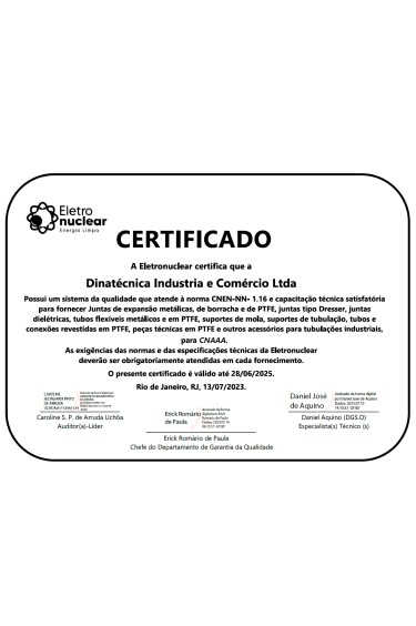 Certificações Dinatecnica