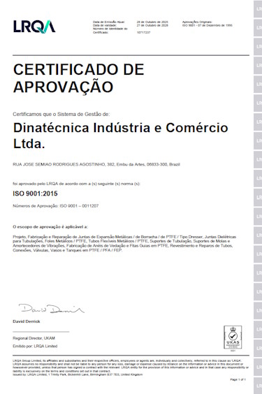 Certificações Dinatecnica