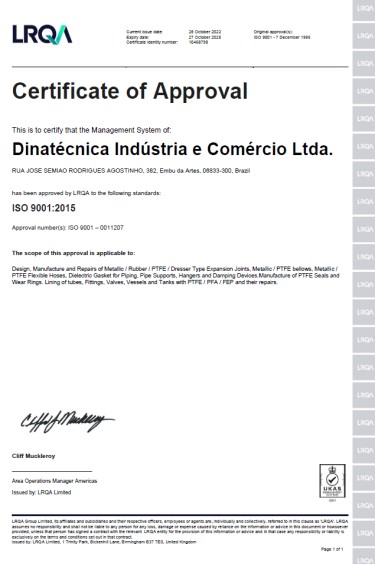 Certificações Dinatecnica