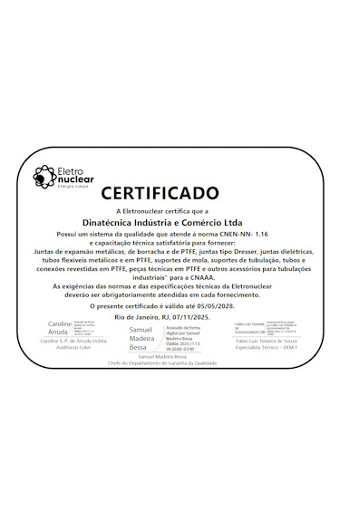 Certificações Dinatecnica