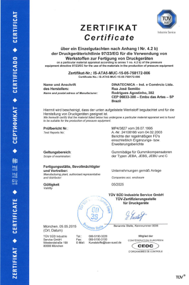 Certificações Dinatecnica