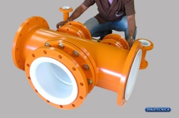 Tubos e conexões revestidas com PTFE